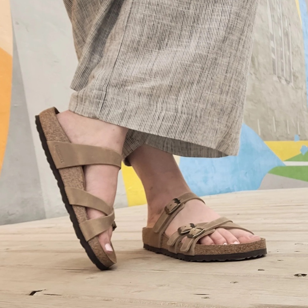 NEW | Franca Soft Footbed Nubuck Leather Sandals | Sandcastle - Picture 8 of 8